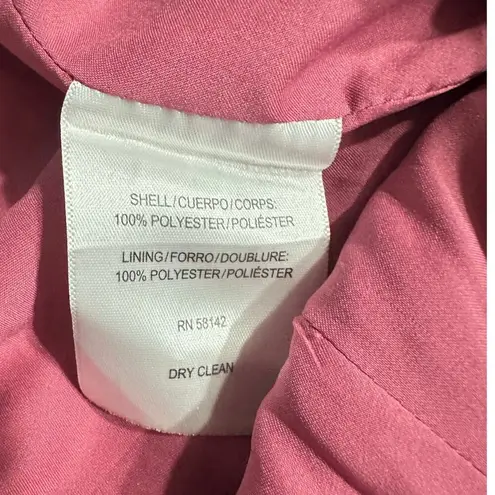 Gal Meets Glam Meredith Jumpsuit Women's Size 0P Pink Bow Off Shoulder Wide Leg