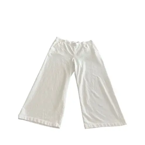 J. Jill Pure 100% cotton wide legs Crop Capri pants size L Black Size L