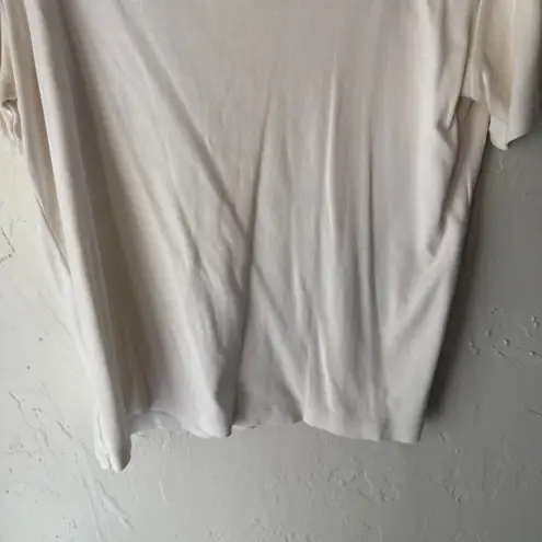 Pendleton Vintage 90s Women's Cream White Short Sleeve Crew Neck T Shirt Medium