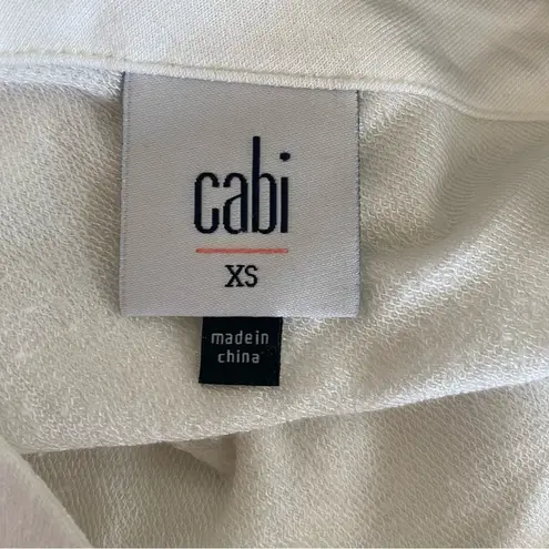 CAbi  Center Sweatshirt 5555 White Open Back Womens Size XS Casual Pullover