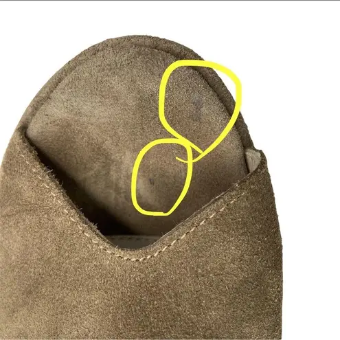 Cordani Rochelle Light Brown Suede Peep Toe Wedge Sandals Size 10