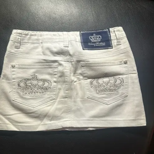 Victoria Beckham white denim skirt