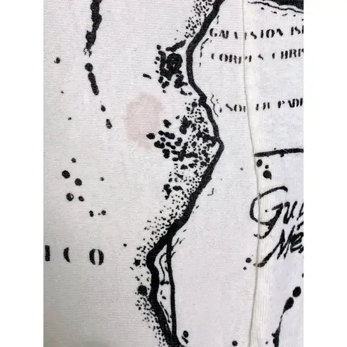 Vintage Nautical Map Graphic Tee Stanley Michaels Virgin Islands Sailing L White Size XL