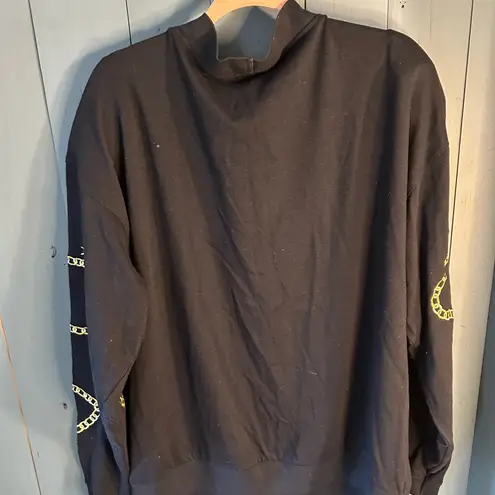 Vintage 1990’s Black Cardigan with Yellow Accents