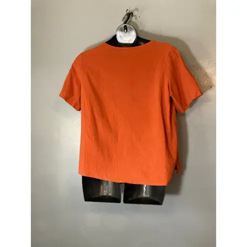 Orange button up top with dragonfly design Size 1X