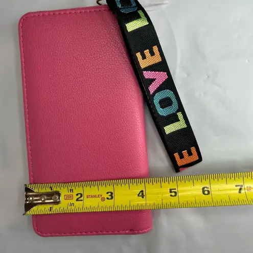 Valentines Day Pink Wallet with Colorful LOVE Strap NWOT
