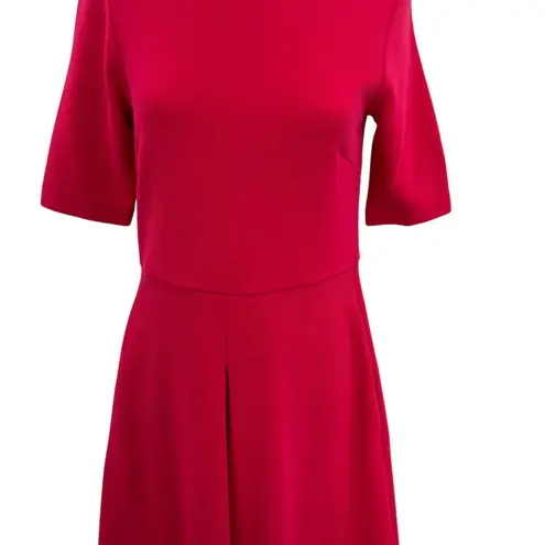 Hobbs London Lexia Dress Ribbed Hot Pink Size US 6
