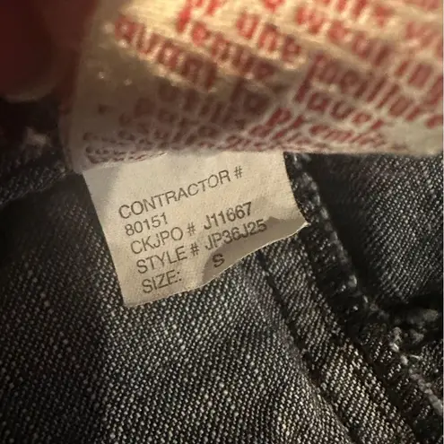 Calvin Klein Peplum Denim Jacket Fitted Size Small Jean Jacket 90’s Y2K vintage Blue