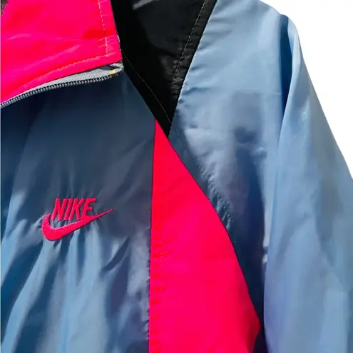 Nike  Vintage 90's Blue Pink Windbreaker Jacket Size Small Women's Neon Lined