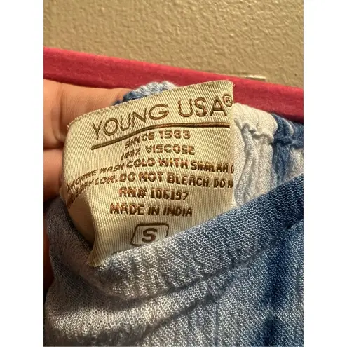 Young USA Blue And White Tie Dye Sundress Woman’s Size Small