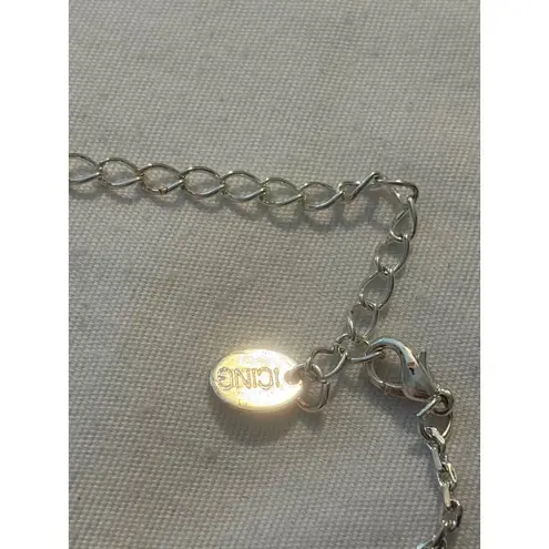 Icing Rhinestone Silver Tone Chain Necklace Elegant Fashion Jewelry