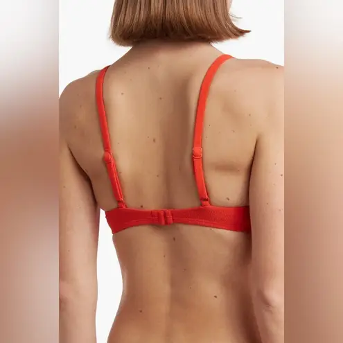 Robin Piccone Soliel Tie Front Bikini Top, Small, $118