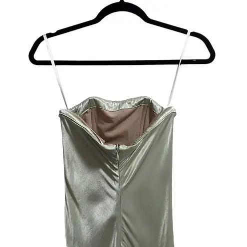 Stone Cold Fox NEW NWOT X Revolve Mikayla Strapless Maxi Gown In Sage Green