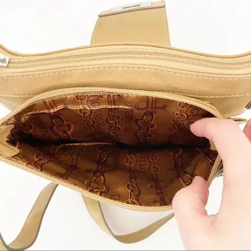Tignanello Tan Leather Crossbody Bag