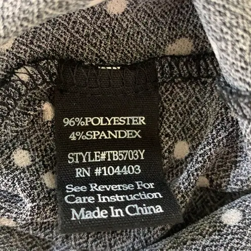 Fifty Street Polka Dot Ruffle Blouse Black