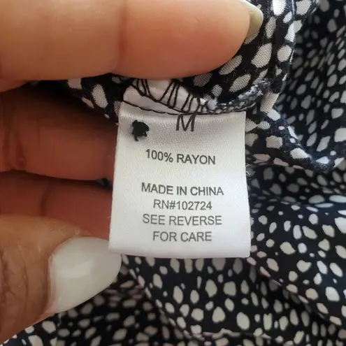 Grand & Greene Pullover Top Black & White Size M Size M