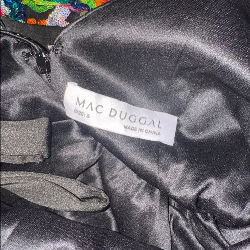 Mac Duggal NEW Embellished Bow Strap V Neck Column Gown 26864 SZ 8