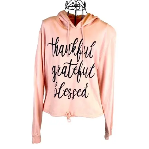 On Fire THANKFUL Grateful Blessed Hoodie NWOT-size Extra Large
