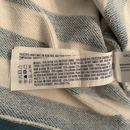 English Factory Blue Stripe Patch Pocket Shift Dress Womens Size Medium