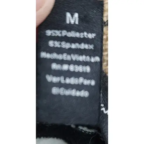 French Laundry Medium Black White Striped Scottie Dog Holiday Christmas Top