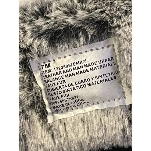 Khombu Women's Emily Grey Leather Upper Cushioned Insole Winter Snow Boots Sz 7