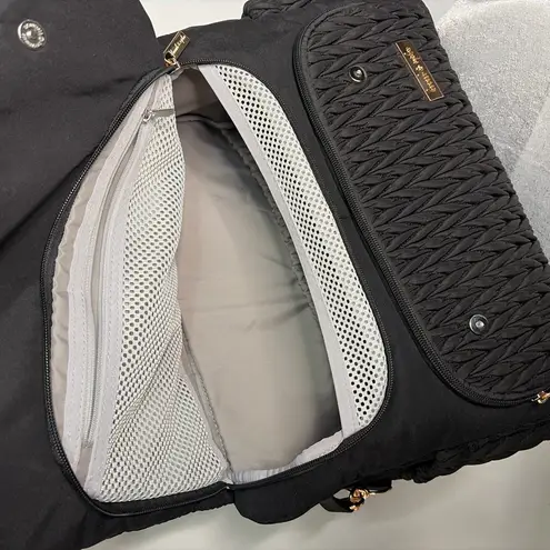 Hannah & Sophia Black Quilted Diaper Bag Backpack – Multi Pocket