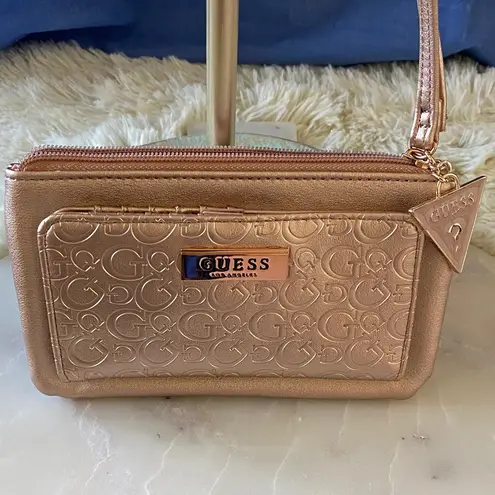 Guess  Metallic Gold Wristlet Clutch