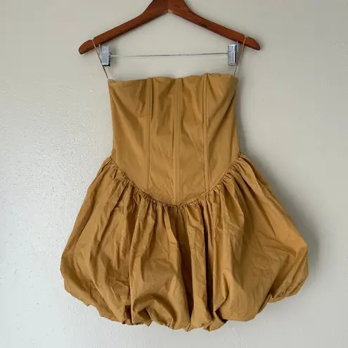 Klesis Golden Brown Corset Bubble Dress Size Small Tan