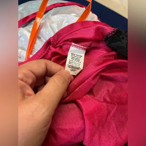 Vintage Bernette New York Red & Black Lace Babydoll Lingerie Top Size L Size L