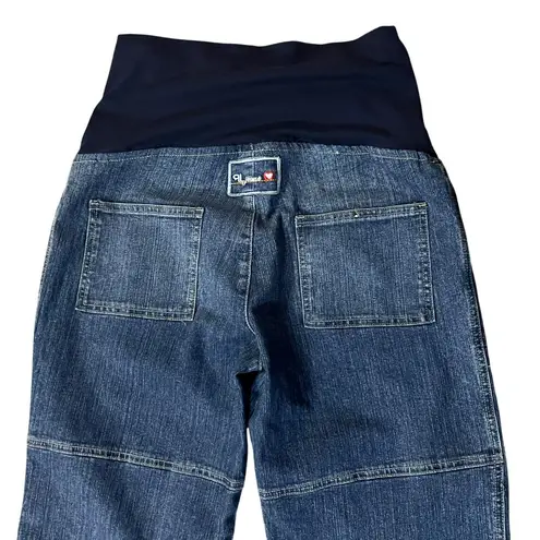 Vintage Ramilee Maternity Cargo Jeans Size 3 M/L 10/12? Stretch Denim Blue Used