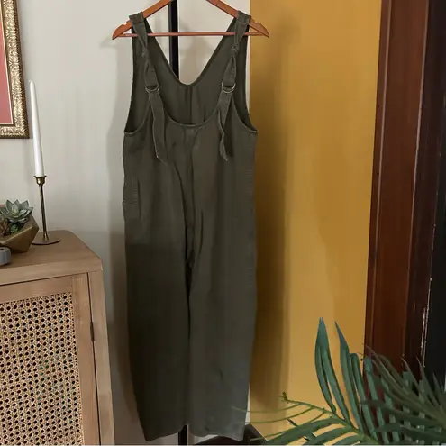 We The Free Free People High Roller Jumpsuit Utility Cotton Moss Olive Green Size XS