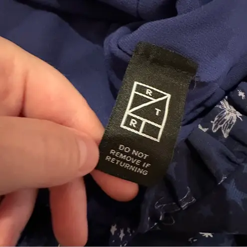 Three Floor RTR Three Floor Afterglow Galaxy Astrological Blue White Print Mini Dress Sz 6