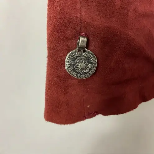 Maison Scotch La Femme Selon Marie Goat Suede Beaded Shirt Size P’tite