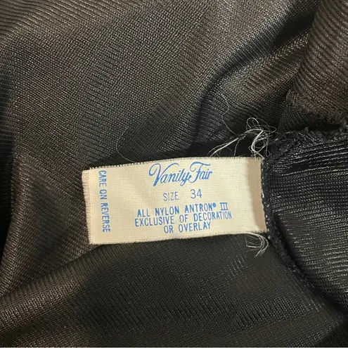 Vanity Fair Vtg Vanity Fair Black Lace Trim Slip Dress size 34 | goth witchy romantic