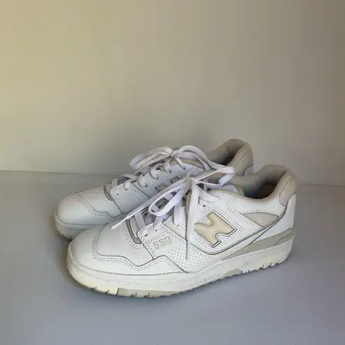 New Balance  550 White Beige Leather Sneakers Women’s Size 8 (EU 39)