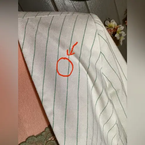 Vintage Lucia White with Green Pinstripes Medium Blazer