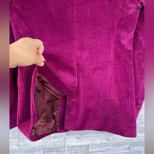 Dries Van Noten Stretch-Cotton Corduroy Jacket in fuchsia size 38/small