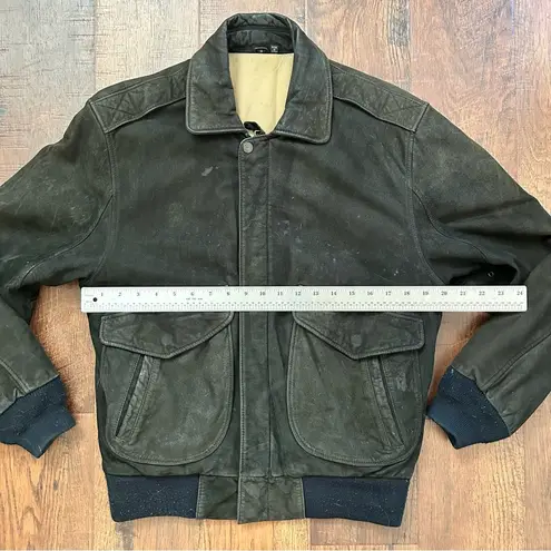 MIRAGE leather aviator bomber jacket, size S, vintage/authentic; unisex