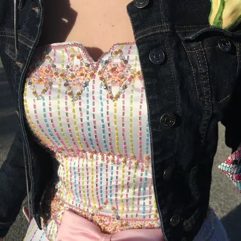 Anna Scott Fluffy Satin Tulle Beaded Prom Dress Pink Size 4