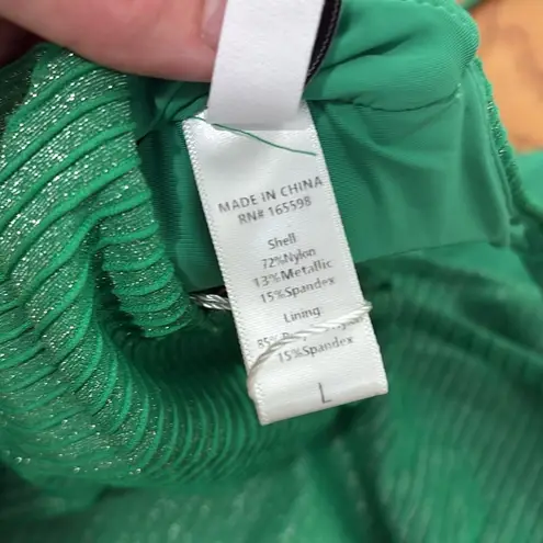 ANDIE Waikiki One Piece swimsuit Glitter sparkle Emerald Green size L NWT