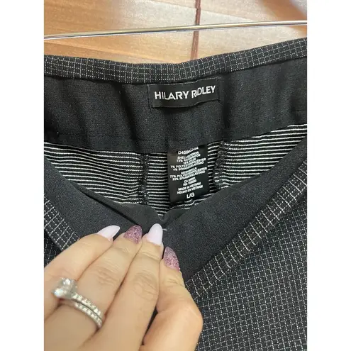 Hilary Radley Business Casual pull on pants stretch Black Checkered Black And White Office