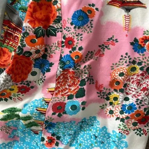 Vintage Authentic Japanese kimono pink aqua bright beautiful OS handmade Blue Size undefined