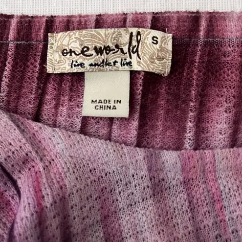 One World Paisley Ruffle Sleeved Knit Top