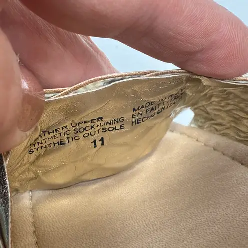 Seychelles Timber Gold Metallic Platform Wood Chunky Block Heel Sandal NEW