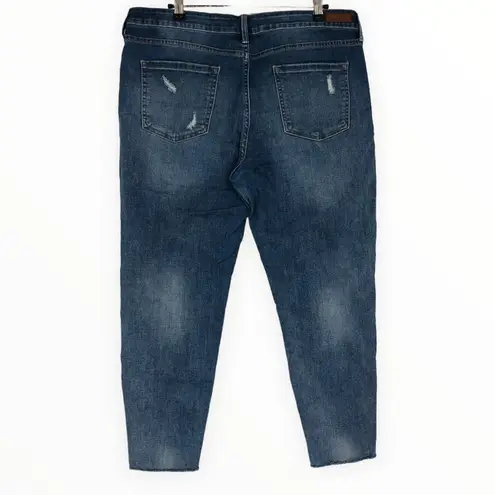 Just USA Raquel Distressed Scissor Hem Cropped Skinny Jean size 14/32