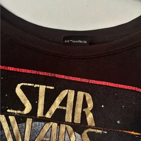 Vintage 80s Black Lucas film Star Wars darth vader crew neck oversize sweater S