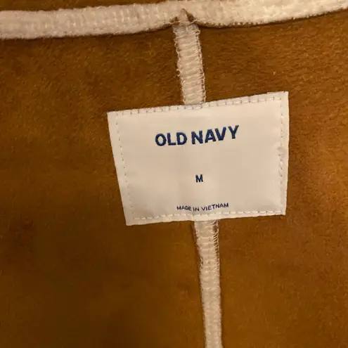 Old Navy  Favorite Sherpa Jacket Brown faux suede Accents Fall Comfortable - Image 12