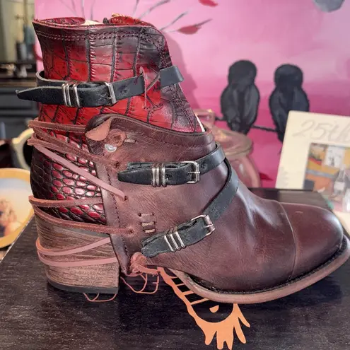 FREEBIRD by Steven Crue NWT wine multi booties- not included in promotions