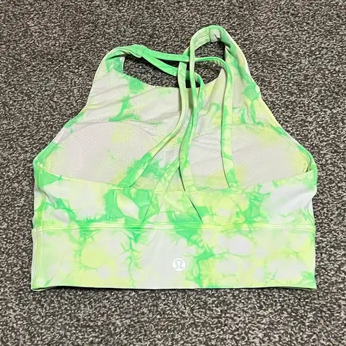 Lululemon  Energy Bra High Neck Long Line Shibori Size 4