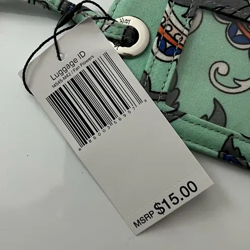 Vera Bradley  • Mint Green Paisley Luggage Tag ID Holder